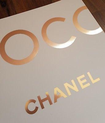Coco Chanel Gold Logo - ROSE GOLD METALLIC Fashion Coco Chanel Colour Prints Poster Wall Art ...