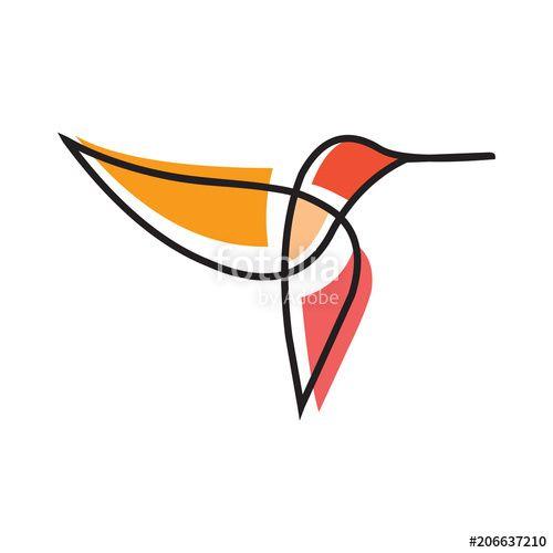 Hummingbird Logo - hummingbird logo design line art