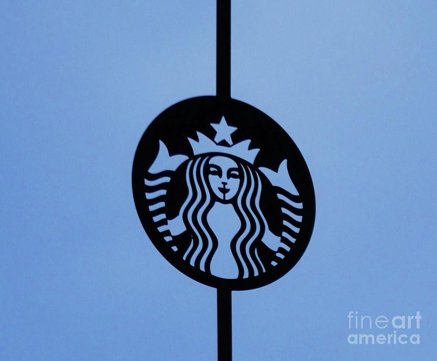 Blue Starbucks Logo - Starbucks Logo Against A Blue Sky Photograph by Poet's Eye
