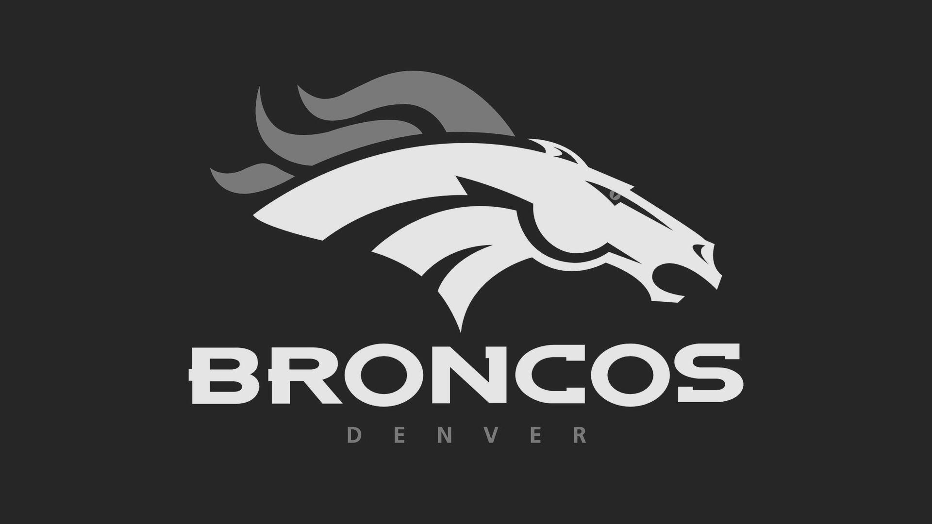 Black and White Broncos Logo - NFL Denver Broncos Black And White Grayscale Logo 1920x1080 HD NFL ...