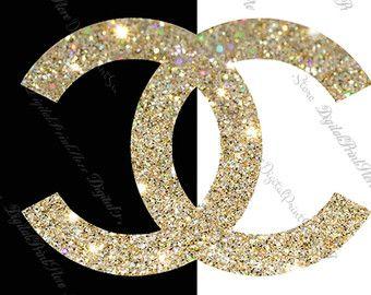 Coco Chanel Gold Logo - Chanel Logo Silver & Gold Coco Printable Coco Chanel | Etsy