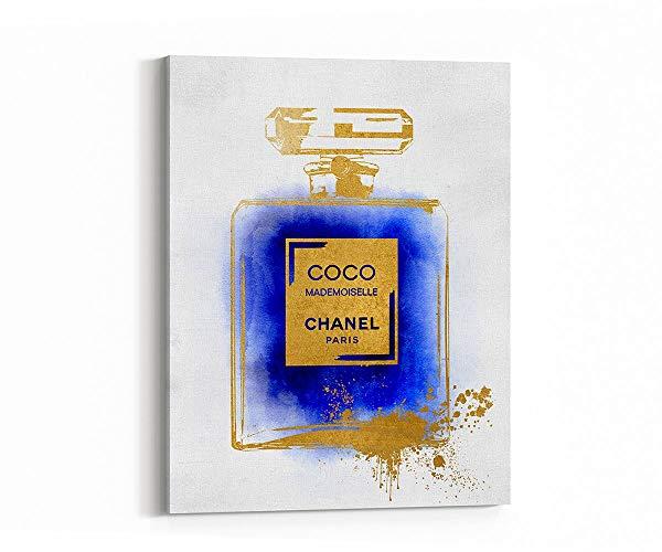 Coco Chanel Gold Logo - Wall Art Poster Print Chanel Ad Perfume Bottle