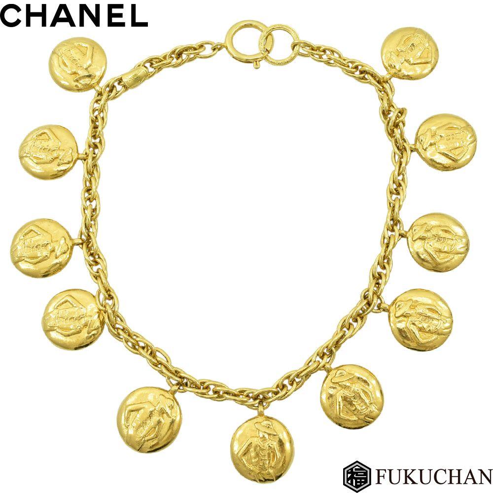 Coco Chanel Gold Logo - Brand Shop FUKUCHAN: Logo X Coco Chanel chain necklace gold X GP