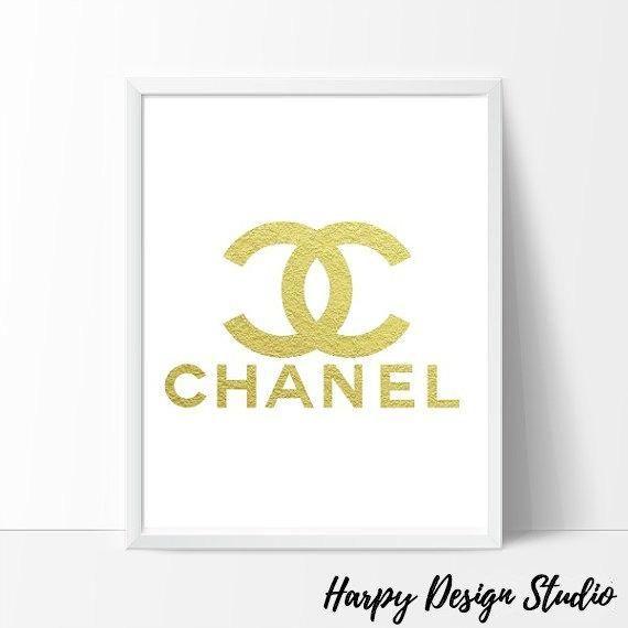 Coco Chanel Gold Logo - Picture of Gold Chanel Logo Tumblr