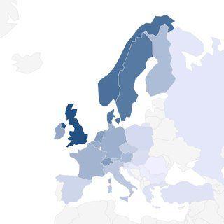 Dark Blue Internet Globe Logo - 3.: Heatmaps of online ad spending per Internet user (left) and ...