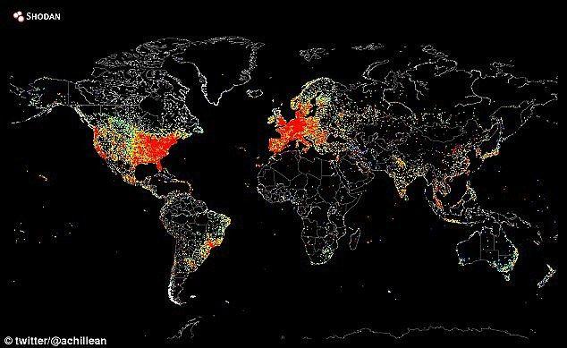 Dark Blue Internet Globe Logo - Map reveals extent of internet use around the globe and the ...