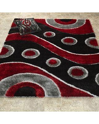 Three Red Waves Logo - Score Big Savings: Ottomanson CSR3950 5X7 Area Rug, 5'3 X 7' Red