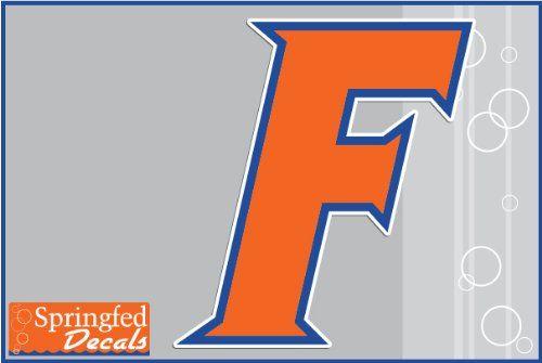 Florida F Logo - Florida Gators ORANGE BLOCK F Logo 4 Vinyl Decal Car