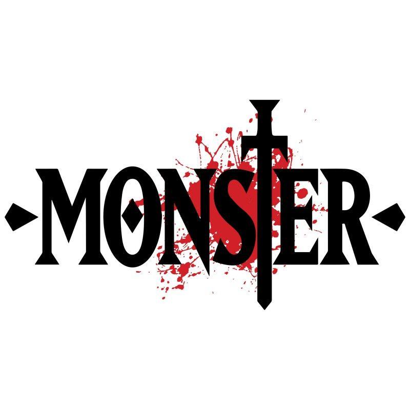 Red Monster Logo - Tshirt manga monster logo Naoki Urasawa red on white