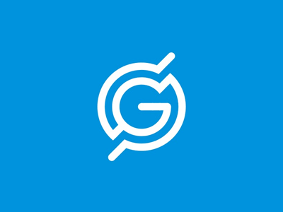 Blue Radar Earth Logo - GS monogram / globe / scanning radar, logo design symbol