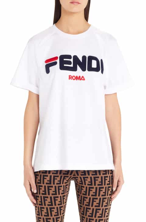 Women Fendi Shirt Logo - T Shirts Fendi For Women