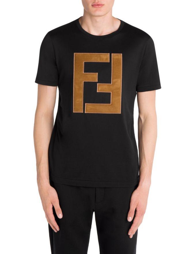 Women Fendi Shirt Logo - Fendi Logo T-Shirt Black Men Apparel T-Shirts | beautiful in colors ...