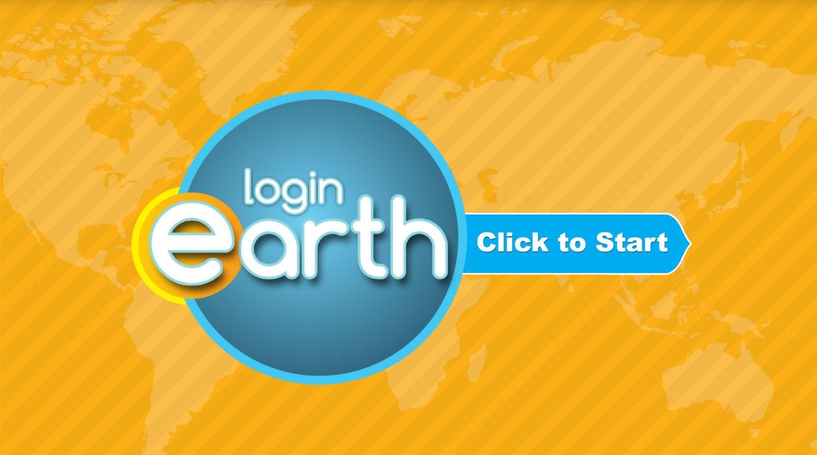 Blue Radar Earth Logo - Login Earth, Edutainment App By GEO K