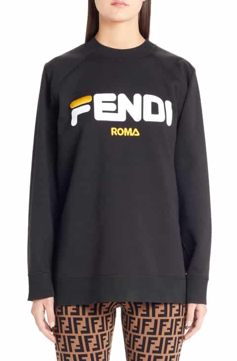 Women Fendi Shirt Logo - Sweatshirts & Hoodies Fendi Clothing for Women