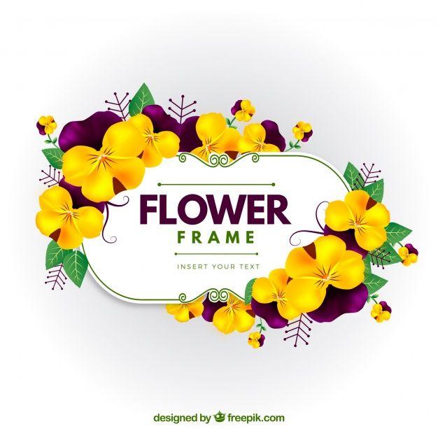 A Yellow Flower Logo - Yellow flower frame Vector | Free Download