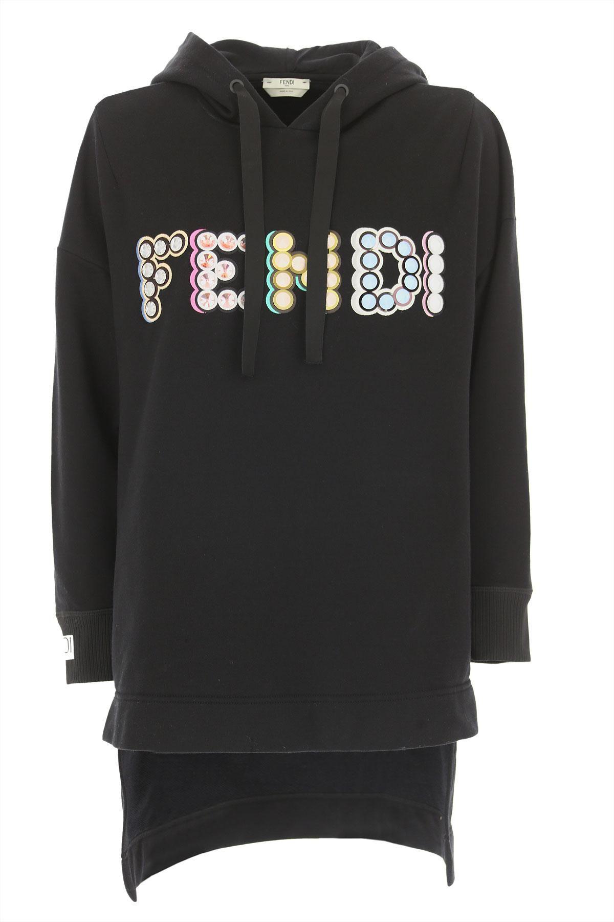 Women Fendi Shirt Logo - Lyst - Fendi Sweatshirt For Women On Sale In Outlet in Black