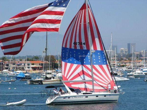 Red White Blue Sail Logo - Red - White -Blue. Sailing. Red, 4th of July and Blue