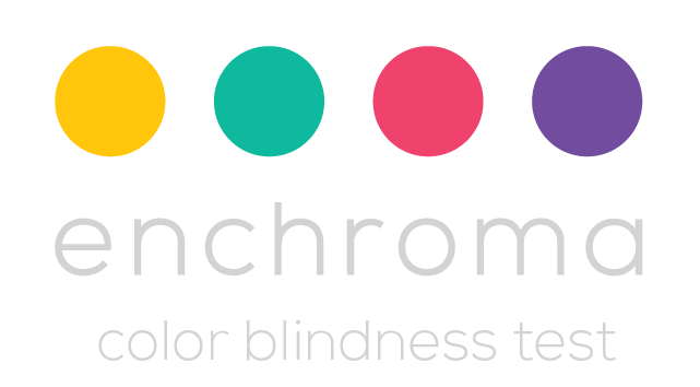 Blue and Orange with Light Blue and Red Circle Logo - EnChroma® Color Blind Test- Start Now | Color Blind Glasses