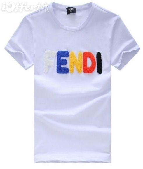 Women Fendi Shirt Logo - FENDI MEN'S/Women 4 colour Shirts white T-Shirts for sale