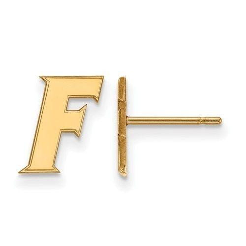 Florida F Logo - Florida Gators F Logo 14K Gold Post Earrings