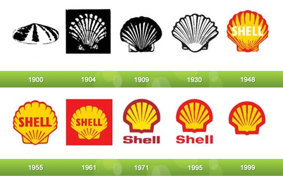 Old Shell Logo - 17 Evolutions of Your Favorite Logos - Young Entrepreneurs