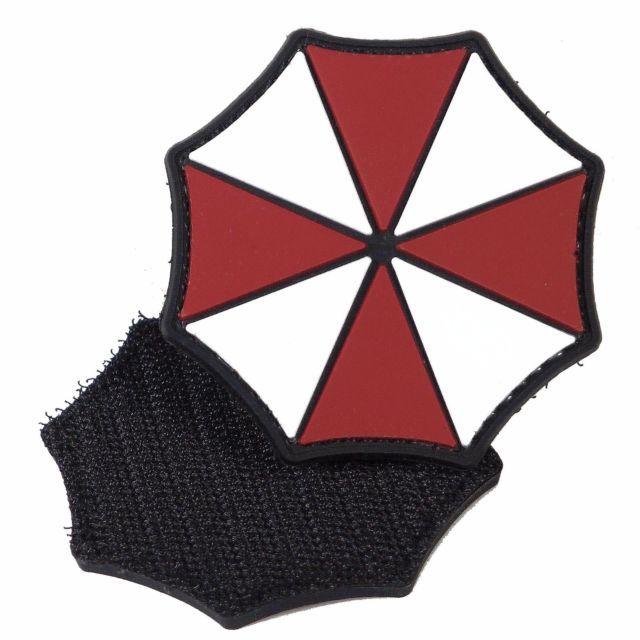 Umbrella Corp Logo - PVC Morale Patch Umbrella Corp Logo 3D Badge Hook Paintball