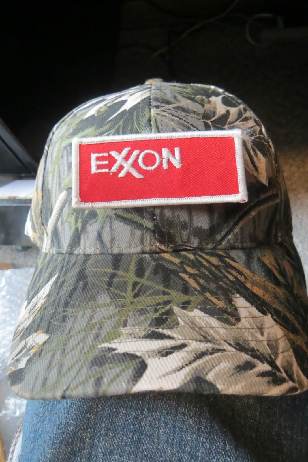 Old Exxon Logo - Exxon vtg gas&oil refinery logo trucking old advertising patch camo ...
