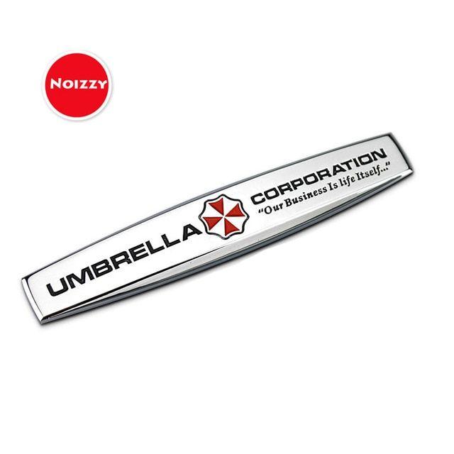 Umbrella Corp Logo - Noizzy Resident Evil Umbrella Corp. Car Auto Badge Fender Sticker ...
