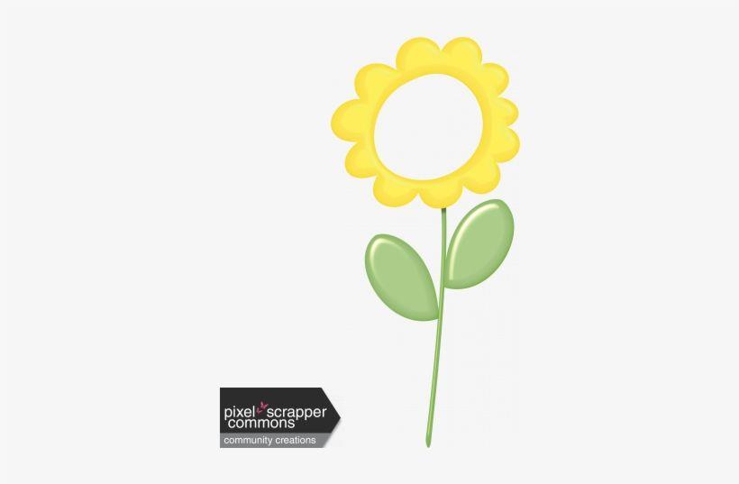 Yellow Flower Like Llogo Logo - Yellow Flower Frame - Digital Scrapbooking PNG Image | Transparent ...