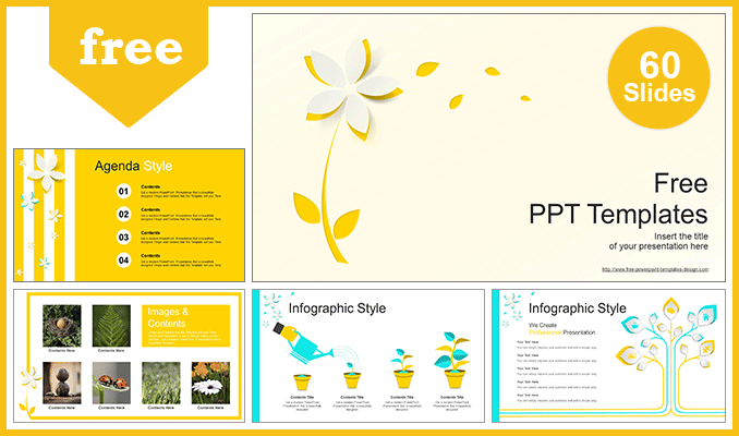 Yellow Flower Like Llogo Logo - Beautiful Yellow Flower PowerPoint Templates. Easily editable shape