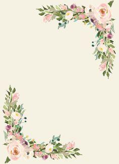 Pink Flower with Yellow Outline Logo - 106 Best Floral border images | Backgrounds, Moldings, Flower watercolor