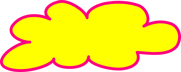 Pink Flower with Yellow Outline Logo - Yellow cloud Logos