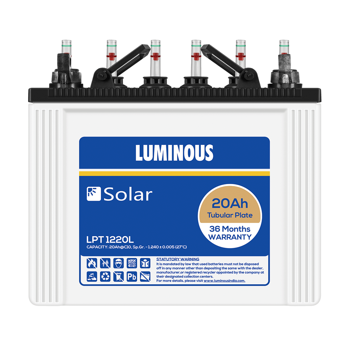 Luminous Battery Logo - Buy LPT 1220L Solar Batteries Online
