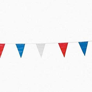 Red White Blue Fox Logo - Red, White and Blue - Outdoor Pennants - 100' Rope by Fox Fire ...