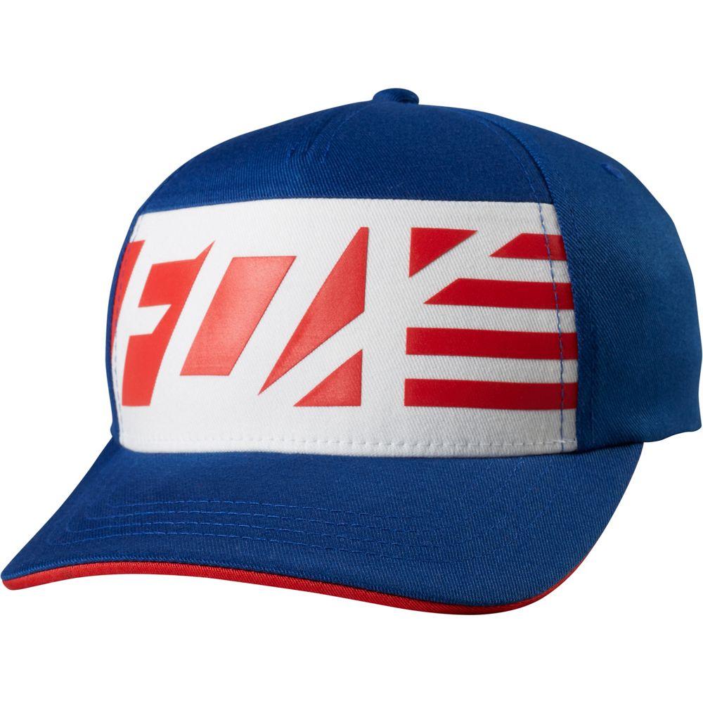 Red White Blue Fox Logo - Fox Racing® Blue BOYS RED, WHITE AND TRUE FLEXFIT HAT