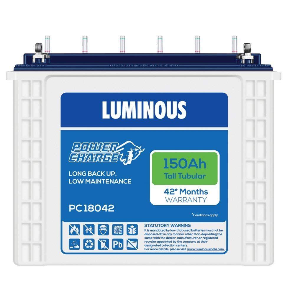 Luminous Battery Logo - Luminous PC 18042 150Ah Tubular Battery: Amazon.in: Home & Kitchen