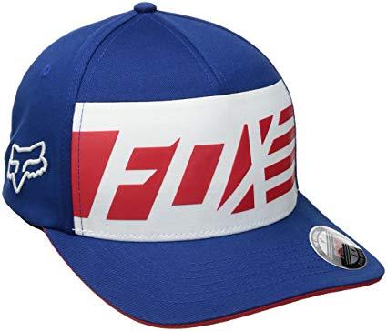 Red White Blue Baseball Logo - Fox Mens Red, White and True Flexfit Baseball Cap - Blue -: Amazon ...