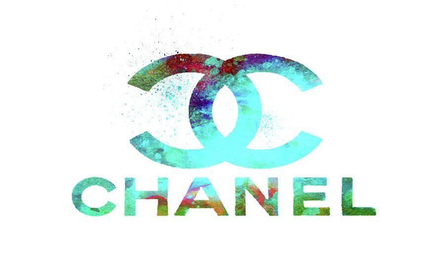 Colorful Chanel Logo - Chanel Logo Watercolor Painting Colorful 1 Painting by Del Art