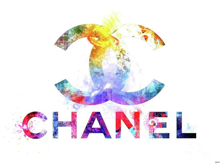 Colorful Chanel Logo - Colored Chanel Mixed Media