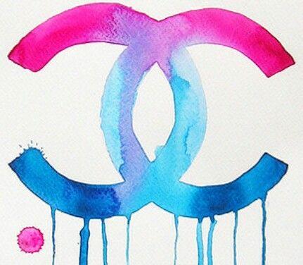 Colorful Chanel Logo - Chanel logo discovered by JamieXCX on We Heart It