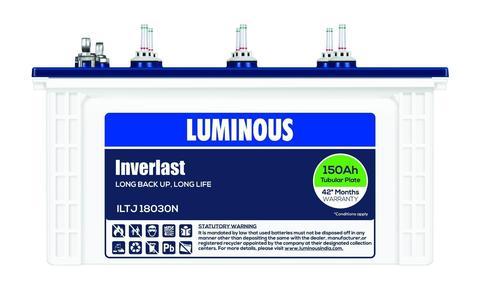 Luminous Battery Logo - Luminous ILTJ 18030N Ah -42* Months Warranty Short Tubular Battery