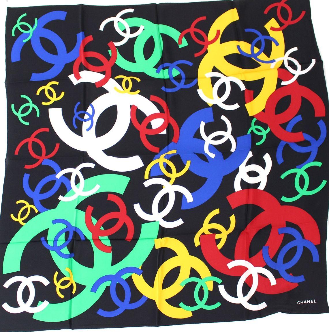 Colorful Chanel Logo - Brandberg: The accent Lady's which 100% of Chanel CHANEL scarf large