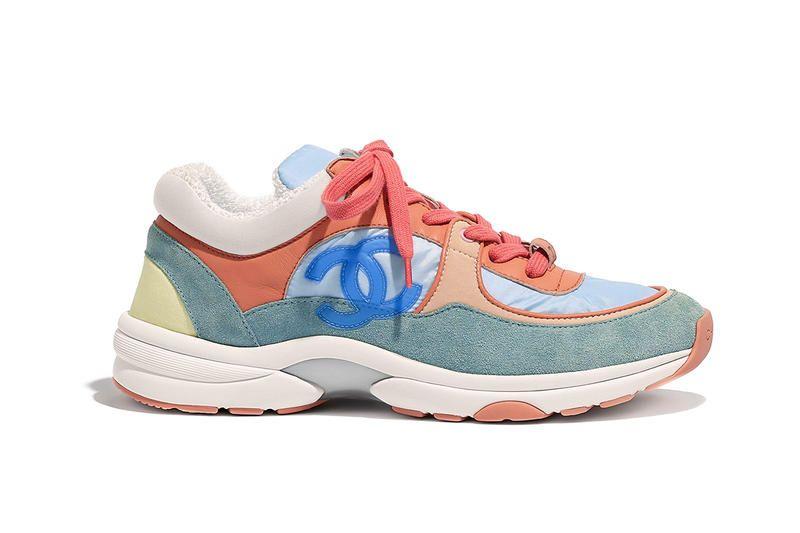 Colorful Chanel Logo - Chanel Cruise 2019 Pastel CC Logo Sneakers