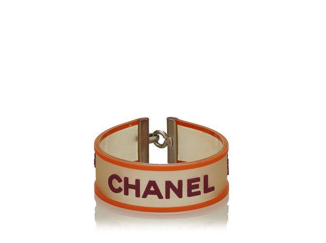 Colorful Chanel Logo - Chanel Logo Bracelet Bracelets Other, Metal Multiple colors, Orange