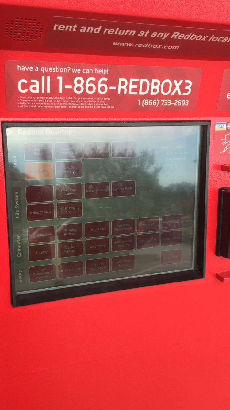 Redbox Kiosk Logo - Found some revealing information at my local redbox machine today
