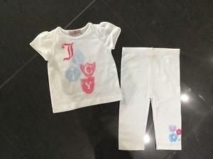 Baby Couture Logo - Juicy Couture New & Genuine Baby Girls 2 Piece Set In White Age 6 12