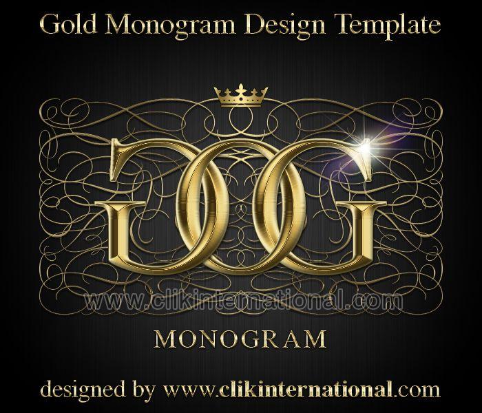 Golden Swirls Logo - Golden Metallic Brand, Label, Logo and Monogram Design Templates ...