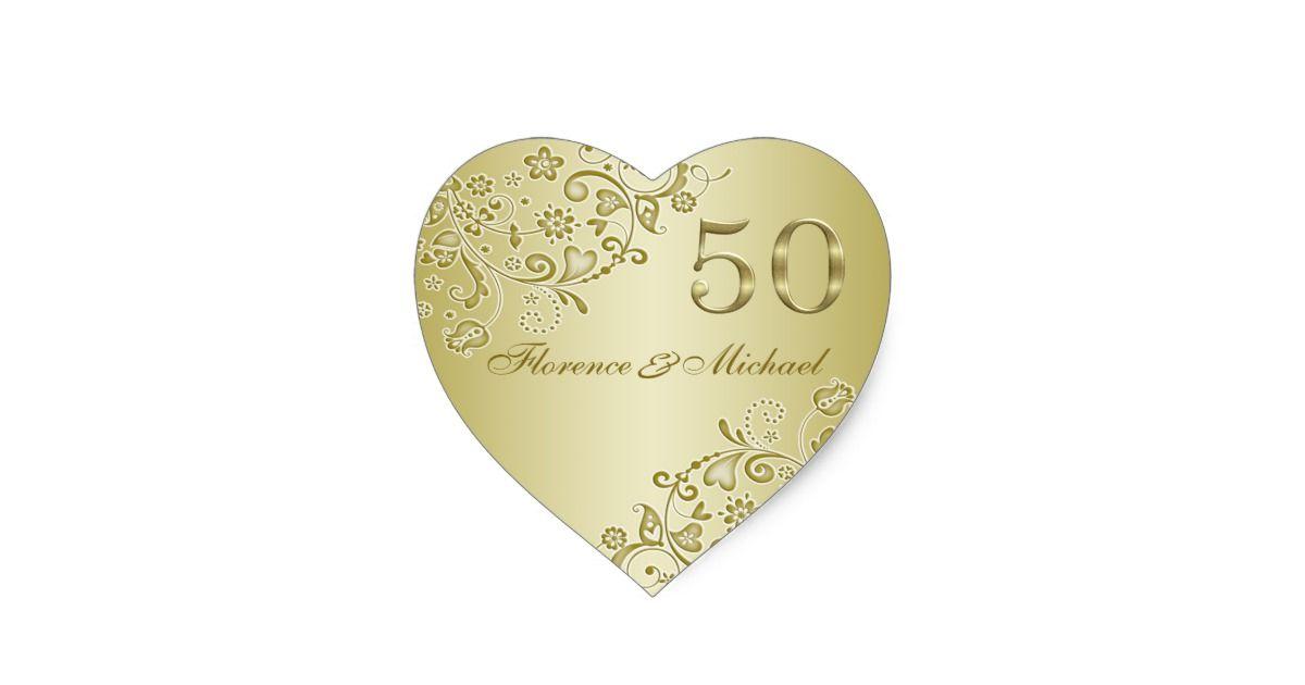 Golden Swirls Logo - Golden swirls 50th Wedding Anniversary Sticker | Zazzle.com