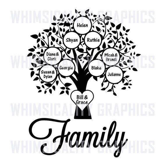 Black Family Tree Logo - Family Tree Templates Bundle Svg Dxf Png Eps Digital Download | SVG ...