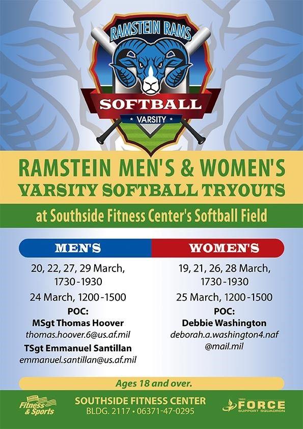 Softball Base Logo - Ramstein to hold tryouts for base softball teams > Ramstein Air Base ...